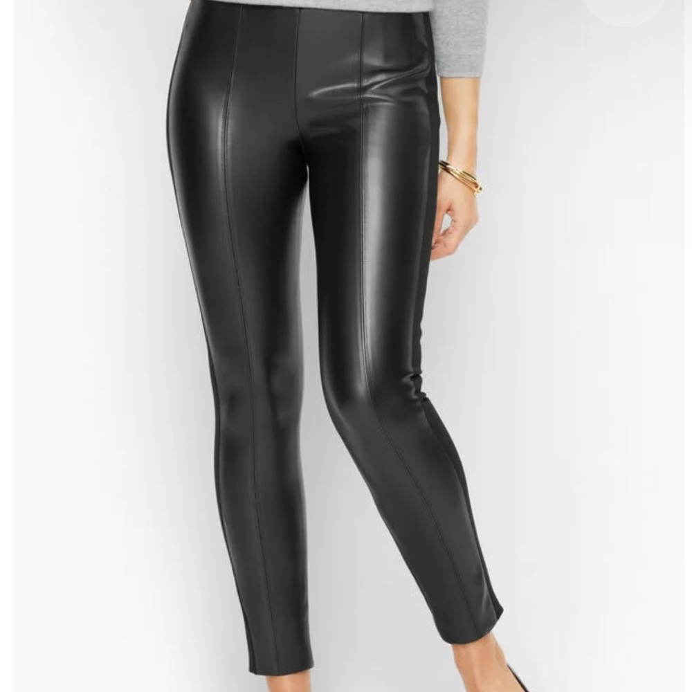 NWOT- Talbots Faux Leather Portland Pant